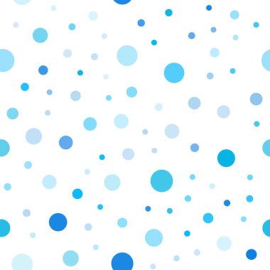 Hafif mavi vektör küreler ile seamless modeli. Bulanık damla Glitter soyut Illustration yağmur. Desen tasarım kumaş, duvar kağıtları.