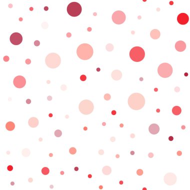 Işık kırmızı vektör daire şekilleri ile sorunsuz düzeni. Bulanık damla Glitter soyut Illustration yağmur. Desen için modaya uygun Kumaş, duvar kağıtları.