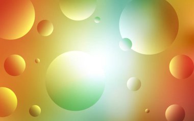 Açık yeşil, sarı vektör doku diskler ile. Soyut illüstrasyon renkli baloncuklar doğa tarzı ile. Güzel tasarım, iş reklam için.