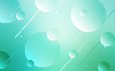 Işık yeşil vektör şablon daireler ile. Renkli gradyan ile arka plan üzerinde bulanık kabarcıklar. Güzel tasarım, iş reklam için.
