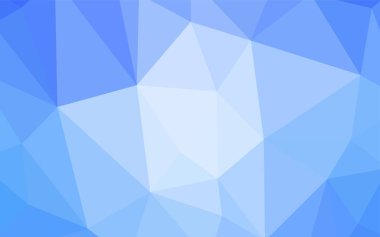 Hafif mavi vektör poligonal model. Noktalı resim stili üçgenler ile yaratıcı çizimde. İşiniz için yeni tasarım.