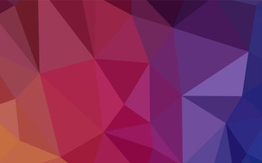 Koyu mavi, kırmızı parlayan üçgen düzen vektör. Çokgen şekilleri ile bir örnek. İşiniz için en iyi üçgen tasarım.