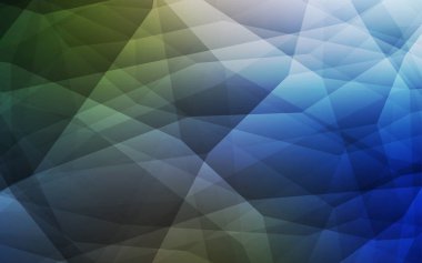 Koyu mavi, yeşil soyut poligonal desen vektör. Üçgenler ile renkli soyut resimde. Tasarımınız için üçgen desen.