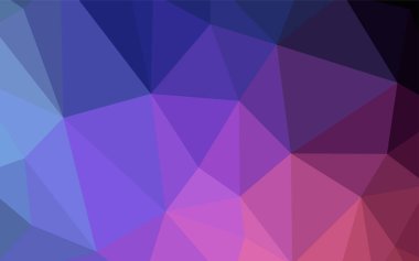 Açık BLUE vektörü soyut çokgen deseni. Soyut ve üçgenli renkli çizimler. Cep telefonunun arka planının şablonu.