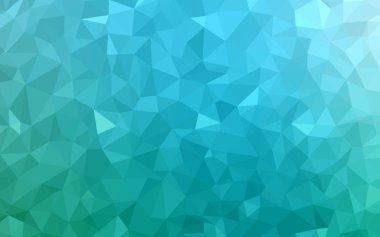 Açık mavi, yeşil vektör çokgen çizimi. Üçgenli modern soyut çizim. Pankartın için tamamen yeni bir şablon.