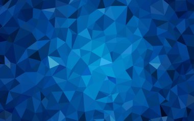 Koyu mavi vektör üçgen mozaik doku. Glitter soyut resim zarif bir üçgen ile. Cep telefonu arka plan için şablon.