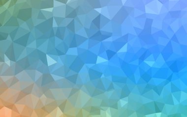 Açık mavi, sarı vektör üçgen mozaik doku. Glitter soyut resim zarif bir üçgen ile. İş tasarımınız için yeni stil.