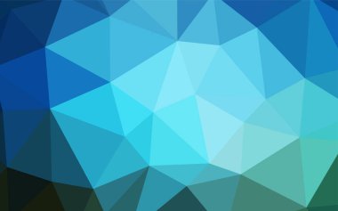 Koyu mavi vektör poligonal şablonu. Noktalı resim stili üçgenler ile yaratıcı çizimde. Web siteniz için yeni bir doku.