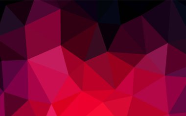 Koyu kırmızı vektör üçgen mozaik kapak. Üçgen geometrik örnek gradyan ile. Web siteniz için köşeli tasarım.