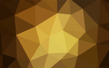 Koyu sarı vektör çokgen desen. Gradyanı olan zarif parlak çokgen çizimi. Bir markanın arkaplanı için desen.