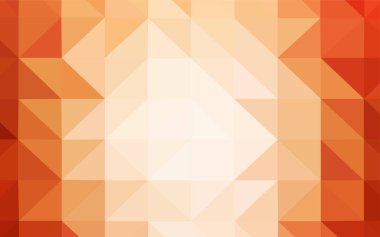 Işık turuncu vektör arka plan poligonal. Üçgenler ile renkli soyut resimde. Web siteniz için köşeli tasarım.
