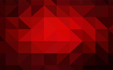 Koyu kırmızı vektör çokgen arkaplan. Origami tarzında gradyan ile geometrik çizim. Broşürünüz için yepyeni bir tasarım..