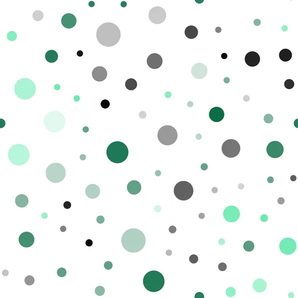 Light Green Vector Seamless Layout Circle Shapes Illustration Set Shining — Stock Vector