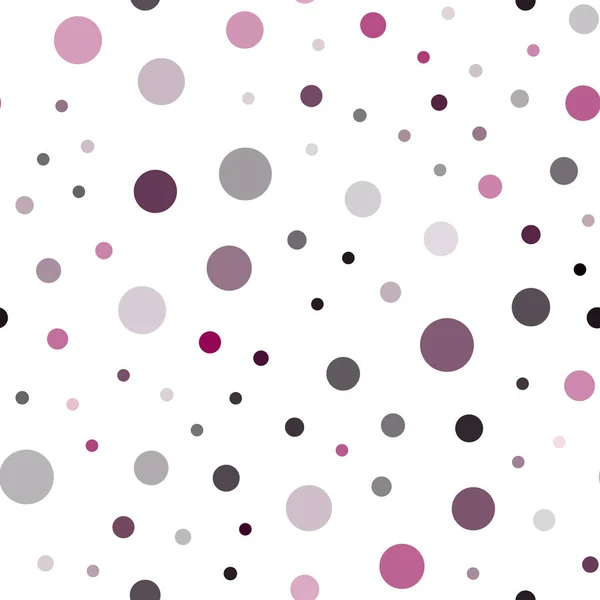 深粉红色矢量无缝背景与点 带有气泡的抽象风格的模糊装饰设计 时尚面料花纹 — 图库矢量图片