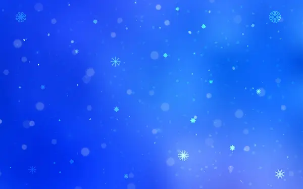 Couvercle Vectoriel Bleu Clair Avec Beaux Flocons Neige Illustration Abstraite — Image vectorielle