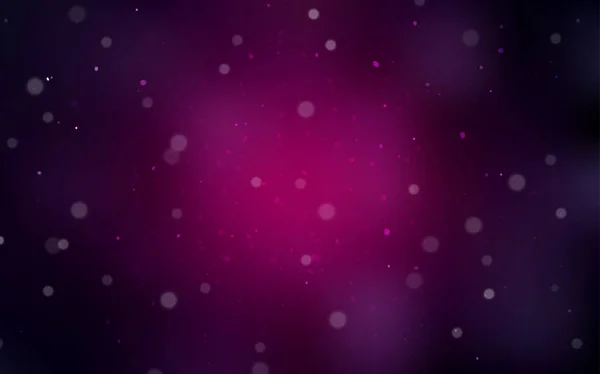 暗い紫色のベクトルの背景とXmasの雪片 グラデーションでぼやけた抽象的な背景に雪 パターンは新しいウェブサイトのために使用することができます — ストックベクタ