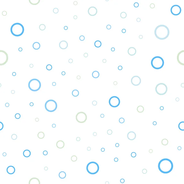 带球体的浅蓝色矢量无缝图案 闪光的抽象插图与模糊滴雨 网站横幅的新设计 — 图库矢量图片
