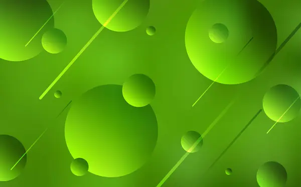 Світло Зелене Векторне Компонування Формами Кола Красива Кольорова Ілюстрація Розмитими — стоковий вектор