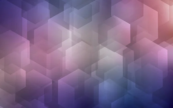 Rose Foncé Texture Vectorielle Bleue Avec Hexagones Colorés Illustration Avec — Image vectorielle