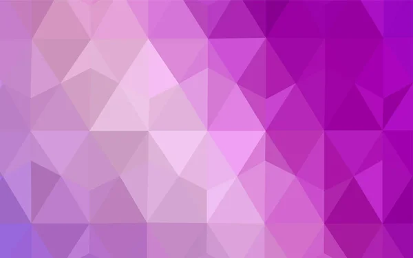 Light Purple Pink Vector Gradient Triangles Texture Polygonal Abstract Illustration — Stock Vector