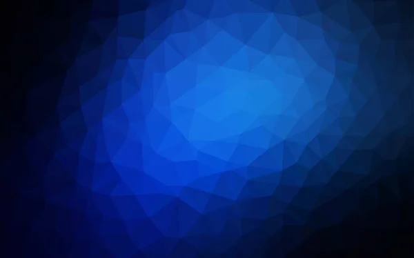 暗い青いベクトル抽象的なモザイク パターン 三角形のハーフトーン スタイルで創造的な図は Web サイトの多角形デザイン — ストックベクタ