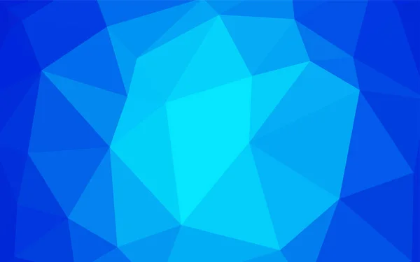 光の青いベクトル多角形テンプレート 三角形のハーフトーン スタイルで創造的な図は あなたの設計のための三角形のパターン — ストックベクタ