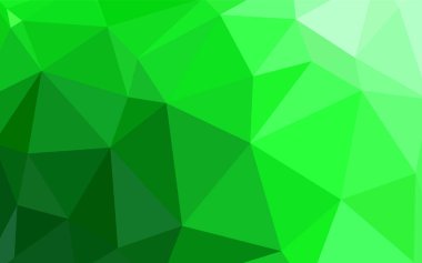Işık yeşil vektör poligonal şablonu. Üçgenler ile modern soyut resim. Web siteniz için köşeli tasarım.