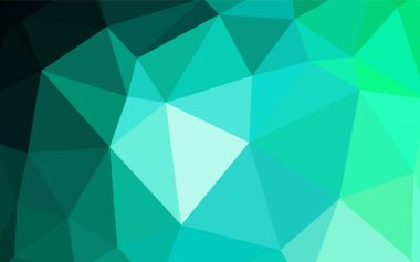 Işık yeşil vektör düşük poli düzeni. Üçgen geometrik örnek gradyan ile. Marka kitap için yeni şablon.