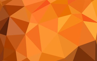 Koyu turuncu vektör degrade üçgenler şablonu. Gradyan ile zarif parlak poligonal illüstrasyon. Web siteniz için köşeli tasarım.