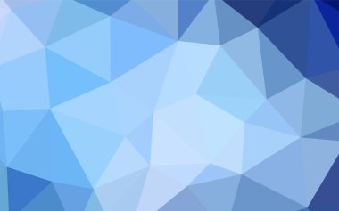 Koyu mavi vektör poligonal şablonu. Gradyan ile zarif parlak poligonal illüstrasyon. Tamamen yeni bir tasarım sizin broşürü.