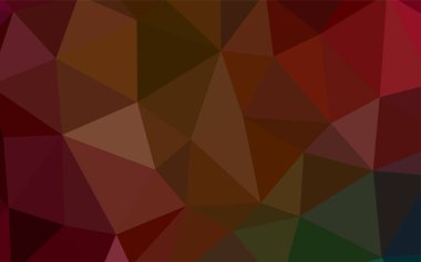 Koyu yeşil, kırmızı vektör üçgen mozaik şablonu. Renkli resimde gradyan ile poligonal tarzı. Desen için bir marka kitabın zemin.