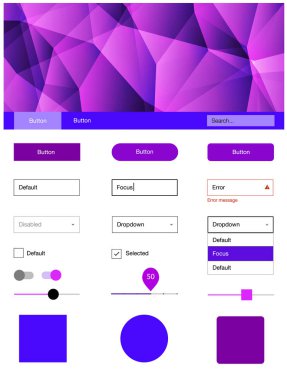 Hafif pembe, mavi vektör web UI kiti poligonal tarzı. UI Ux kiti başlığını poligonal renkli arka plan ile. Bu web siteleri için kullanabileceğiniz şablon.