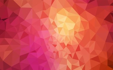 Işık kırmızı, sarı vektör düşük poli doku. Noktalı resim stili üçgenler ile yaratıcı çizimde. Web siteniz için köşeli tasarım.