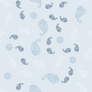 Hafif mavi vektör yaprak ve çiçek ile sorunsuz soyut tasarım. Yaprak ve çiçek Origami tarzı Doodle Illustration. Tasarımınız için tamamen yeni şablon.