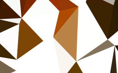 Koyu kırmızı, sarı parlayan üçgen düzen vektör. Üçgenler ile renkli resimde parlayan. Desen için bir marka kitabın zemin.