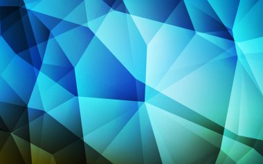 Koyu mavi vektör soyut mozaik desen. Çokgen şekilleri ile bir örnek. Marka kitap için yeni şablon.