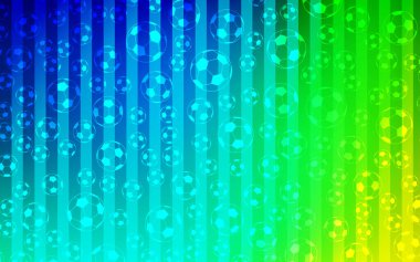 Açık mavi, yeşil vektör kapak futbol sembolleri ile. Futbol topu gradiental zemin üzerinde kümesiyle illüstrasyon. Kitapçık, broşür, futbol turnament için desen.