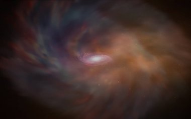 Astronomik yıldız ile koyu turuncu vektör kapak. Parlak astronomik yıldız ile renkli illüstrasyon parlayan. Akıllı tasarım, iş reklam için.