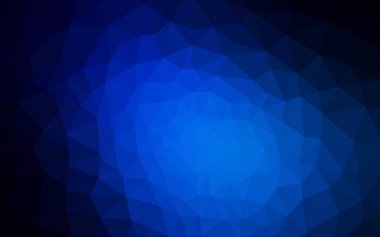 Koyu mavi soyut poligonal desen vektör. Renkli resimde üçgenler ile soyut tarzda. Tasarımınız için üçgen desen.