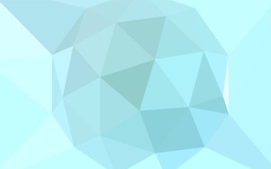 Hafif mavi vektör poligonal arka plan. Noktalı resim stili üçgenler ile yaratıcı çizimde. Tasarımınız için üçgen desen.