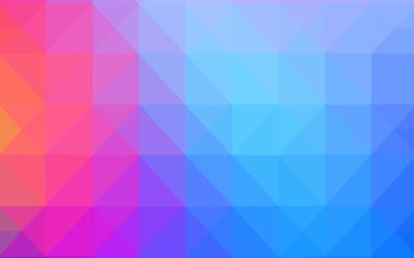 Açık mavi, kırmızı vektör soyut poligonal şablonu. Gradyan ile Origami tarzında yaratıcı geometrik şekil. Desen için bir marka kitabın zemin.