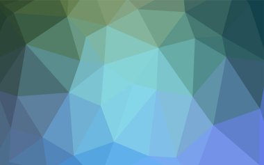 Açık mavi, vektör Çokgen zemin yeşil. Gradyan ile poligonal soyut resim. İşiniz için tamamen yeni bir tasarım.