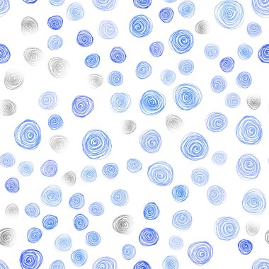 Mavi vektör sorunsuz doğal zarif arka plan ışık. Renkli soyut resimde doodle tarzı çiçekli. Tasarımınız için yeni bir doku.