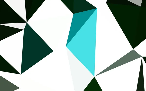 Dunkelgrüne Vektormosaik Muster Elegante Helle Polygonale Illustration Mit Farbverlauf Eine — Stockvektor