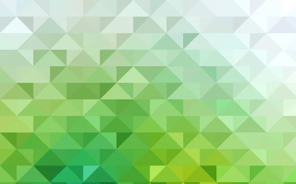 Světle Zelené Vektor Abstraktní Mozaiky Vzor Zářivé Barevné Ilustrace Zbrusu — Stockový vektor