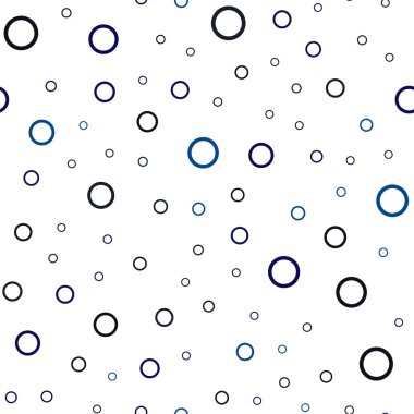 Koyu mavi vektör disklerle sorunsuz doku. Kabarcıkları ile soyut tarzda bulanık dekoratif tasarım. Marka kitap tamamen yeni şablon.