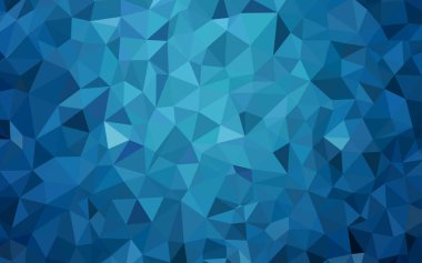 Hafif mavi vektör üçgen mozaik doku. Poligonal illüstrasyon parlayan, hangi üçgen oluşur. Afiş için tamamen yeni şablon.