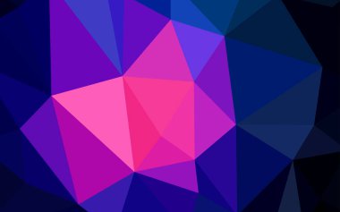 Koyu pembe, mavi vektör soyut mozaik arka plan. Üçgen geometrik örnek gradyan ile. İşiniz için yeni tasarım.