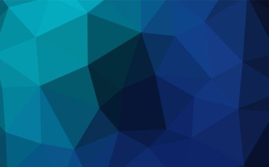 Koyu mavi, yeşil poligonal arka plan vektör. Üçgenler ile renkli resimde parlayan. Senin arka plan için dokulu deseni.