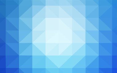 Işık Mavisi vektör eğimli üçgen şablonu. Üçgenli modern soyut çizim. Cep telefonunun arka planının şablonu.